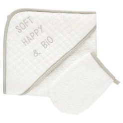 Cape De Bain Et Gant De Toilette Coton Bio