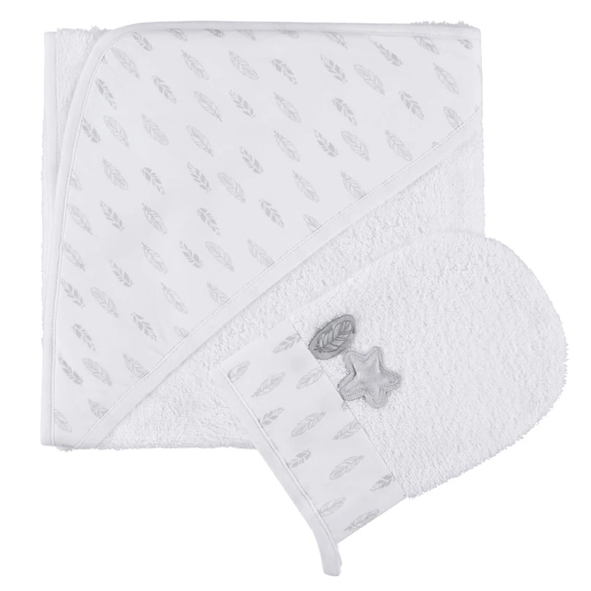 Cape De Bain Et Gant De Toilette Feather 3 Cape De Bain Et Gant De Toilette Feather