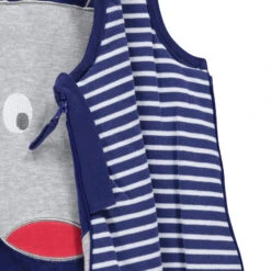 Gigoteuse Sans Manches En Velours Motif Loup TOG 3 -Maman et Bé Soldes 0PTU2J BLEU 4 X