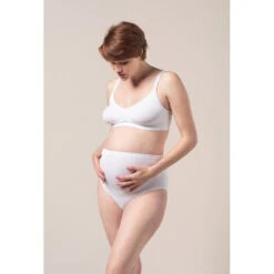 Culotte De Grossesse Taille Haute Sans Coutures Unie -Maman et Bé Soldes EP4903 BLAN 10 X