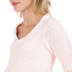 Pull De Grossesse En Tricot Rose Pâle -Maman et Bé Soldes HADAYY ROC 4 X