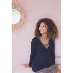 Gilet De Grossesse En Tricot Avec Ouverture Croisée -Maman et Bé Soldes HADAZ4 BLF 10 X