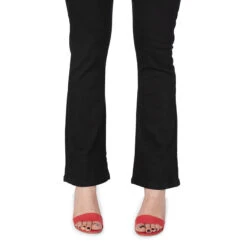 Jeans De Grossesse évasé En Bas Avec Bandeau Haut -Maman et Bé Soldes HADAZB NOI 5 X