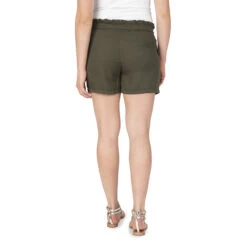 Short De Grossesse Kaki à Taille Smockée -Maman et Bé Soldes HADAZJ VEF 3 X