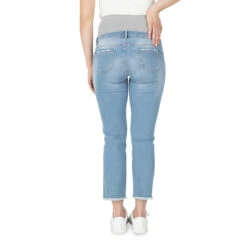 Jeans De Grossesse 7/8ème Avec Bandeau Haut En Jersey -Maman et Bé Soldes HADB00 BLC 3 X