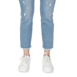Jeans De Grossesse 7/8ème Avec Bandeau Haut En Jersey -Maman et Bé Soldes HADB00 BLC 5 X