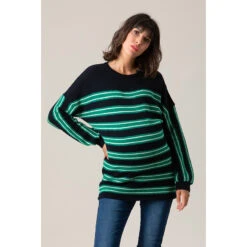 Pull De Grossesse à Rayures