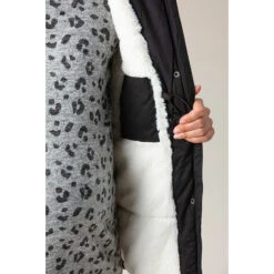 Parka De Grossesse à Capuche Doublée Sherpa à Poches -Maman et Bé Soldes HADB2R NOI 4 X