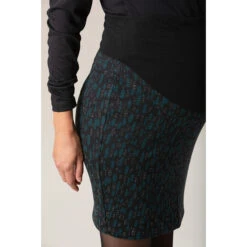 Jupe De Grossesse Imprimée All-over à Bandeau Haut -Maman et Bé Soldes HADB34 NOI 4 X