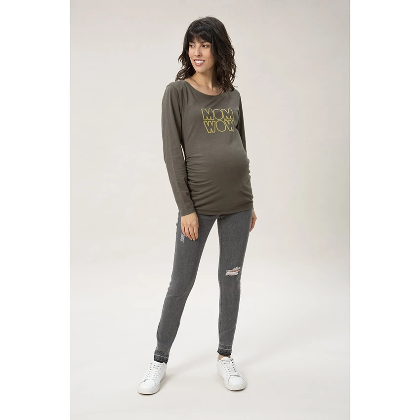 Jean De Grossesse Effet Used à Bandeau Haut Et Usures 4 Jean De Grossesse Effet Used à Bandeau Haut Et Usures – Image 2