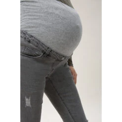 Jean De Grossesse Effet Used à Bandeau Haut Et Usures 10 Jean De Grossesse Effet Used à Bandeau Haut Et Usures -Maman et Bé Soldes HADB3M GRM 4 X