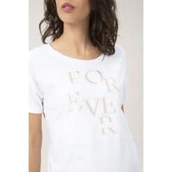 T-shirt De Grossesse Manches Courtes à Message Brodé -Maman et Bé Soldes HADB3N BLA 6 X