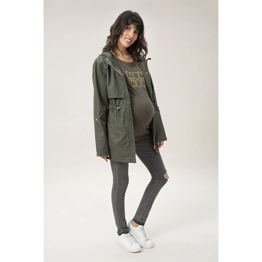 Veste De Grossesse Et De Portage En Toile Avec Capuche Intégrée 4 Veste De Grossesse Et De Portage En Toile Avec Capuche Intégrée – Image 2