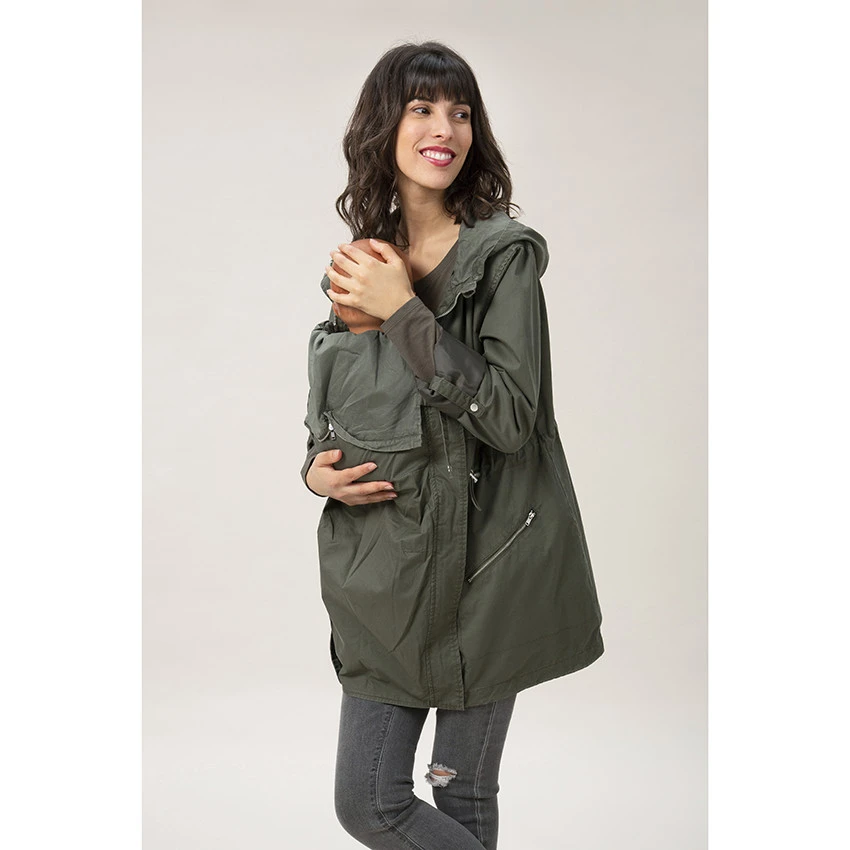 Veste De Grossesse Et De Portage En Toile Avec Capuche Intégrée 6 Veste De Grossesse Et De Portage En Toile Avec Capuche Intégrée – Image 4
