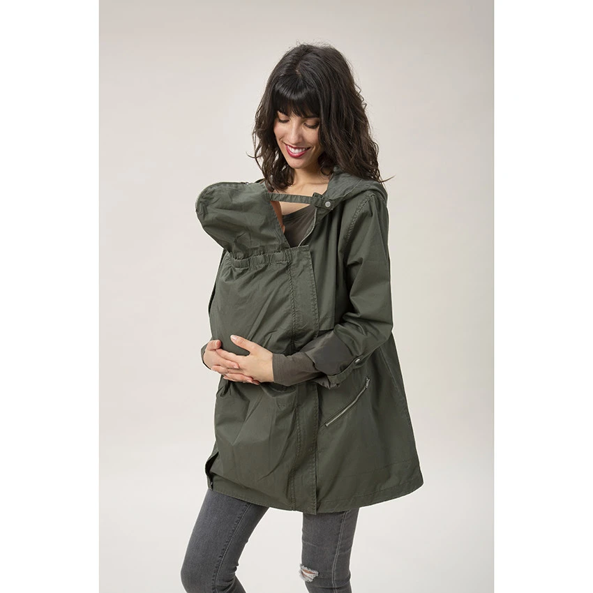 Veste De Grossesse Et De Portage En Toile Avec Capuche Intégrée 7 Veste De Grossesse Et De Portage En Toile Avec Capuche Intégrée – Image 5