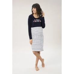 Chemise De Nuit Bicolore De Grossesse Et D'allaitement