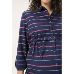 Chemise De Grossesse Manches Longues à Rayures Et Liens à Nouer -Maman et Bé Soldes HADB40 BLF 5 X