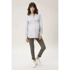 Pantalon De Grossesse En Twill Kaki à Bandeau -Maman et Bé Soldes HADB44 VEM 2 X