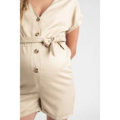 Combishort De Grossesse Beige à Boutons -Maman et Bé Soldes HADB4R BGM 4 X