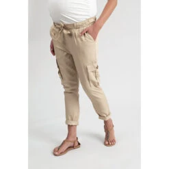 Pantalon De Grossesse Fluie Uni à Poches