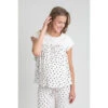T-shirt De Grossesse Homewear à Pois 1 T-shirt De Grossesse Homewear à Pois -Maman et Bé Soldes HADB58 ECR 1 X
