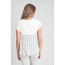 T-shirt De Grossesse Homewear à Pois -Maman et Bé Soldes HADB58 ECR 3 X