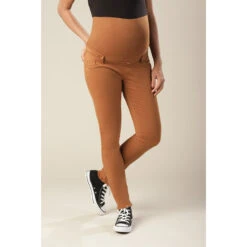 Pantalon De Grossesse Coupe Slim Avec Bandeau Haut