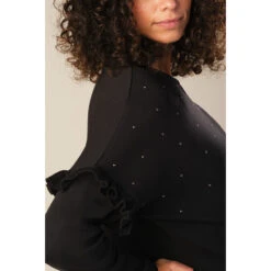 Sweat De Grossesse En Molleton à Volants Et Perles Métallisées -Maman et Bé Soldes HADB78 NOI 4 X