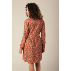 Robe De Grossesse Imprimée Fleurs Et Touches De Doré -Maman et Bé Soldes HADB7A RGF 3 X