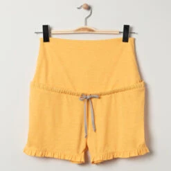 Short Homewear De Grossesse Jaune à Bandeau Haut