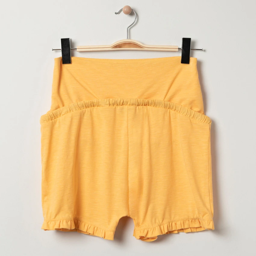Short Homewear De Grossesse Jaune à Bandeau Haut 4 Short Homewear De Grossesse Jaune à Bandeau Haut – Image 2