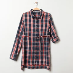 Robe Chemise à Carreaux Pour Enfant Fille