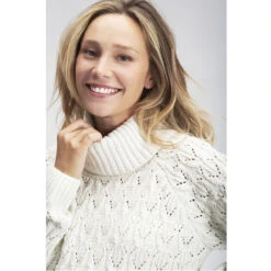 Pull De Grossesse Col Roulé En Maille Fantaisie Ajourée -Maman et Bé Soldes HADB91 ECR 4 X