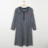 Chemise De Nuit De Grossesse Et D'allaitement à Rayures -Maman et Bé Soldes HADB9B BLF 1 X
