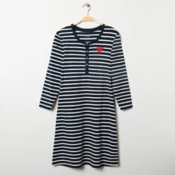 Chemise De Nuit De Grossesse Et D'allaitement à Rayures