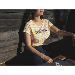 T-shirt Marinière à Manches Courtes De Grossesse -Maman et Bé Soldes HADB9F BLA 3 X