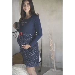 Chemise De Nuit De Grossesse Et D'allaitement Effet 2 En 1 12 Chemise De Nuit De Grossesse Et D'allaitement Effet 2 En 1 -Maman et Bé Soldes HADB9O BLF 10 X