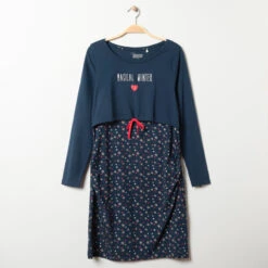 Chemise De Nuit De Grossesse Et D'allaitement Effet 2 En 1