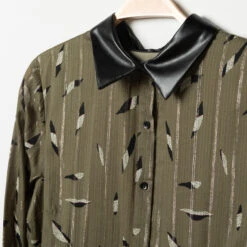 Robe Manches Longues De Grossesse Imprimée à Détails Effet Cuir -Maman et Bé Soldes HADB9U VEM 3 X