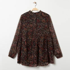 Tunique De Grossesse Manches Longues à Imprimé Floral