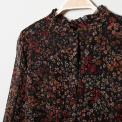 Tunique De Grossesse Manches Longues à Imprimé Floral -Maman et Bé Soldes HADB9W NOI 3 X