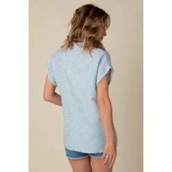 Chemise Rayée à Manches Courtes De Grossesse -Maman et Bé Soldes HADBAA BLA 3 X