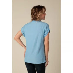 Chemise Unie à Manches Courtes De Grossesse -Maman et Bé Soldes HADBAX BLC 3 X