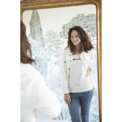 T-shirt De Grossesse à Manches Longues Avec Inscription -Maman et Bé Soldes HADBAZ BGC 11 X