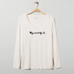 T-shirt De Grossesse à Manches Longues Avec Inscription