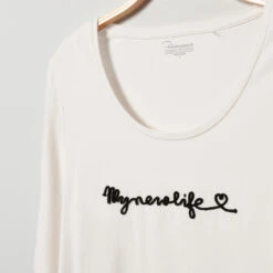 T-shirt De Grossesse à Manches Longues Avec Inscription -Maman et Bé Soldes HADBAZ BGC 3 X