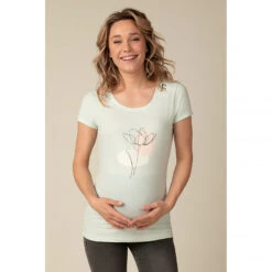 T-shirt De Grossesse Manches Courtes Printé