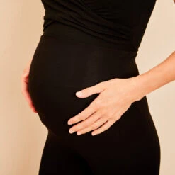 Legging De Grossesse à Bandeau Haut En Viscose -Maman et Bé Soldes HADBBE NOI 3 X