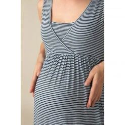 Robe Longue De Grossesse à Rayures -Maman et Bé Soldes HADBBW BLF 4 X