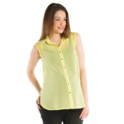 Chemise Manches Courtes De Grossesse Avec Dentelle